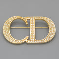 Dior CD Brooch 6.28 cm CD Signature Crystal Gold