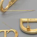 Dior CD Brooch 6.28 cm CD Signature Crystal Gold — view 8