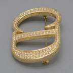 Dior CD Brooch 6.28 cm CD Signature Crystal Gold — view 4