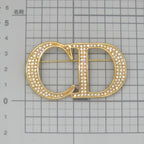 Dior CD Brooch 6.28 cm CD Signature Crystal Gold — view 9