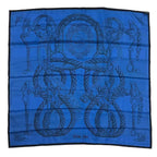 Hermes Carre 90 Scarf Silk Double Face Della Cavalleria Blue — view 3