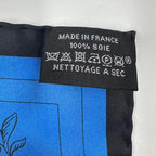 Hermes Carre 90 Scarf Silk Double Face Della Cavalleria Blue — view 9