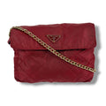 Prada Quilted Triangle Logo Chain Shoulder Bag Tessuto Nylon