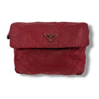 Prada Quilted Triangle Logo Chain Shoulder Bag Tessuto Nylon — view 3