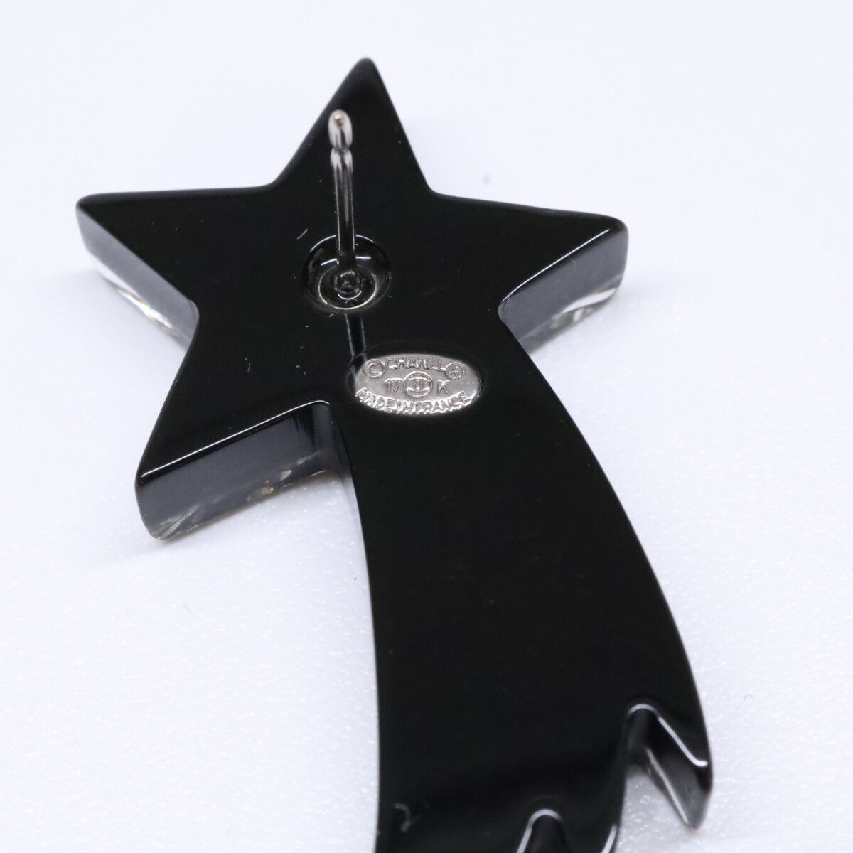 Chanel 17k Rhinestone CC Logo Shooting Star Earring — view 8