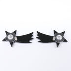 Chanel 17k Rhinestone CC Logo Shooting Star Earring — view 6