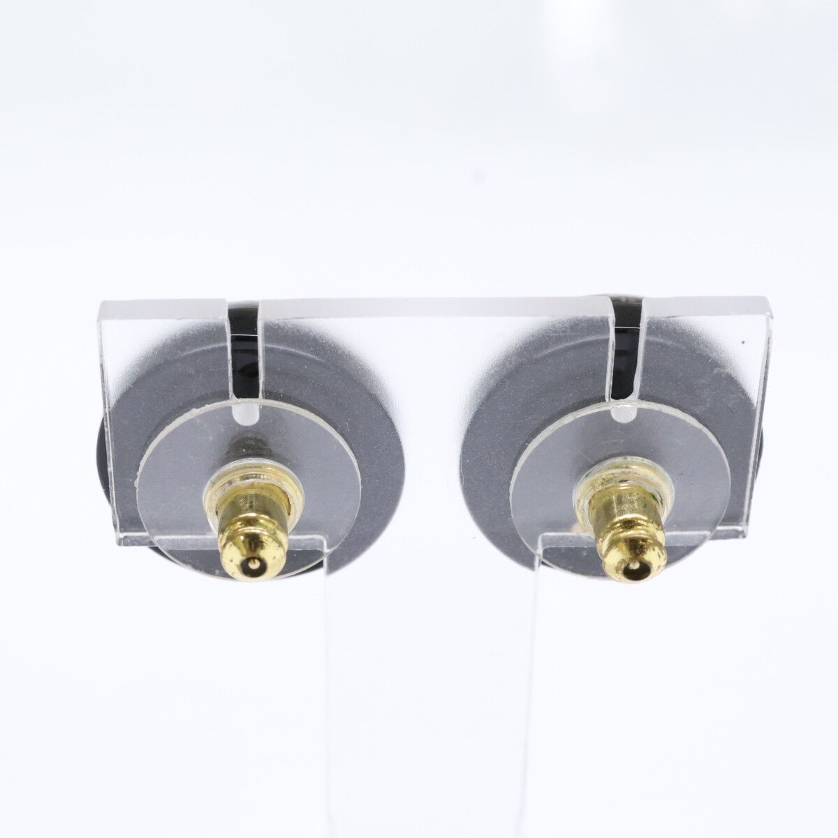 Chanel CC Logo Resin Metal Earring — view 3