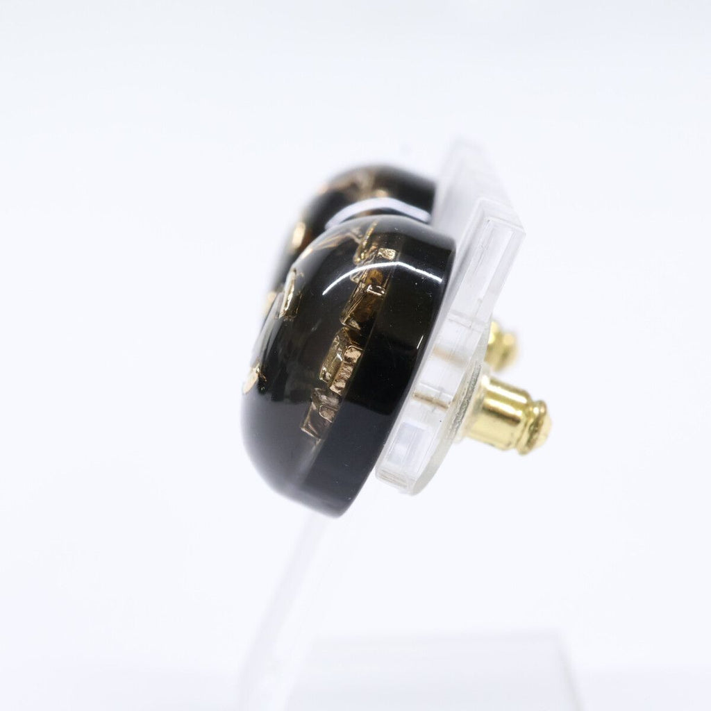 Chanel CC Logo Resin Metal Earring — view 2