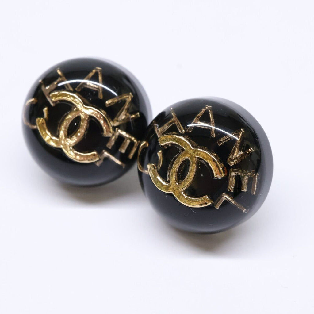 Chanel CC Logo Resin Metal Earring — view 8