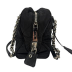 Prada Shoulder Bag Tessuto Impuntu Quilted Stitch Triangle Logo Chain Nylon — view 4