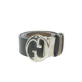 Gucci Interlocking Reversible Leather Buckle Belt 85 34 Black Brown