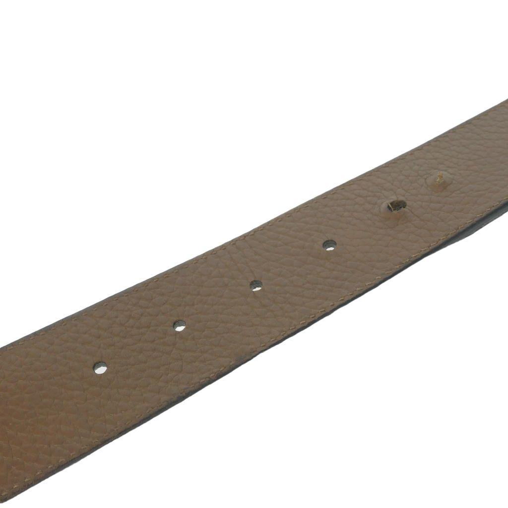 Gucci Interlocking Reversible Leather Buckle Belt 85 34 Black Brown — view 5