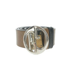 Gucci Interlocking Reversible Leather Buckle Belt 85 34 Black Brown — view 4