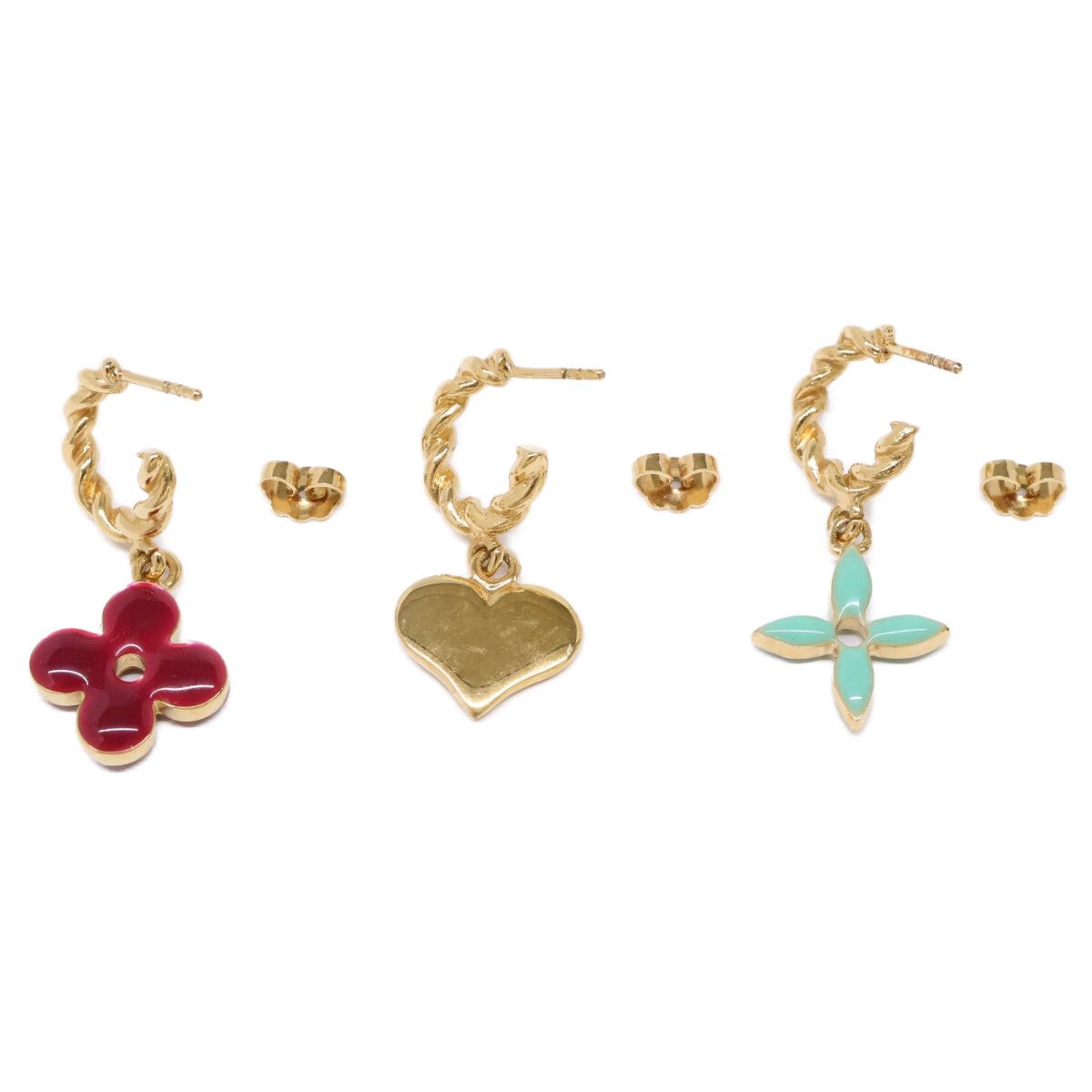 Louis Vuitton Boucle Doreille Sweet Monogram Earrings Total 3 Items — view 6