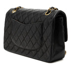 Chanel CC Logo Quilted 25 Double Flap Chain Shoulder Bag Navy Lambskin — view 2