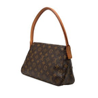 Louis Vuitton Monogram Mini Looping Shoulder Bag Brown Leather — view 2