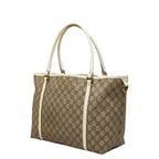 Gucci GG Supreme Tote Beige White Patent Leather — view 2