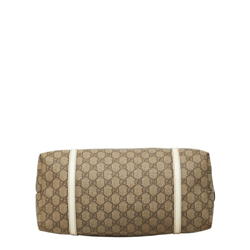 Gucci GG Supreme Tote Beige White Patent Leather — view 3