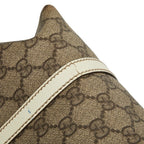 Gucci GG Supreme Tote Beige White Patent Leather — view 8
