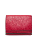 Fendi Selleria Trifold Wallet Compact Pink Leather