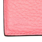 Fendi Selleria Trifold Wallet Compact Pink Leather — view 9