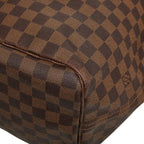 Louis Vuitton Damier Neverfull GM Tote Brown Leather — view 7