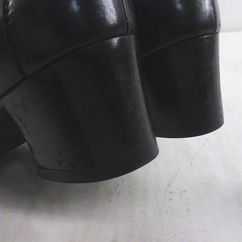 Hermes Constance Loafers Heels Buckle 36 Black Leather — view 8