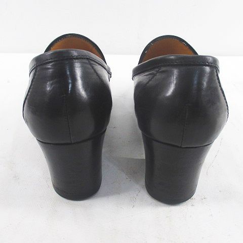 Hermes Constance Loafers Heels Buckle 36 Black Leather — view 3