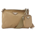 Prada Re Edition Re-Nylon Shoulder Bag Clochette Pouch Pink Beige YT