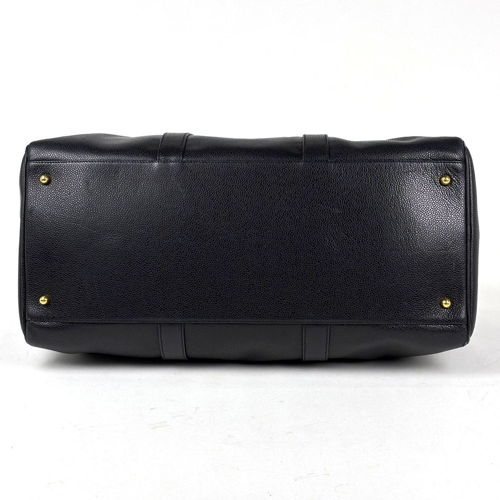 Chanel CC Logo Boston Bag 2-Way Caviar Leather Black — view 2