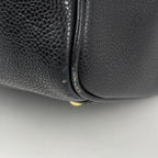 Chanel CC Logo Boston Bag 2-Way Caviar Leather Black — view 3