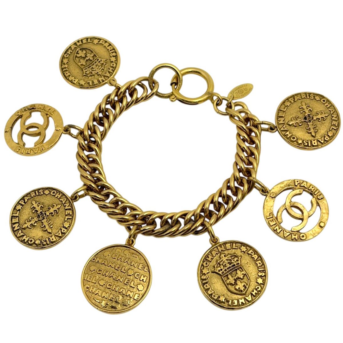 Chanel CC Logo Bracelet Gold Plated