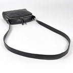 Chanel CC Logo Shoulder Bag Quilted Caviar Leather Black — view 5