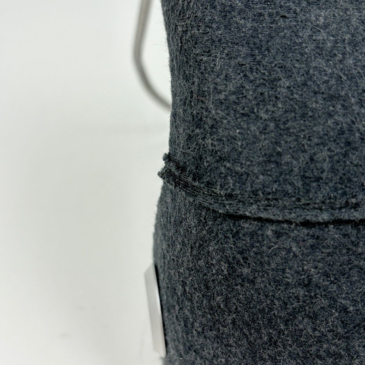 Chanel CC Logo Shoulder Bag Hip Fabric Gray — view 6
