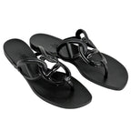 Hermes Egeri Flat Sandals Shoes Ruba Black — view 8