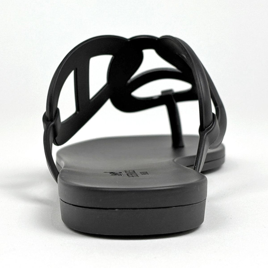 Hermes Egeri Flat Sandals Shoes Ruba Black — view 2