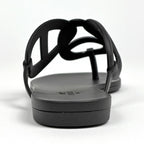 Hermes Egeri Flat Sandals Shoes Ruba Black — view 2
