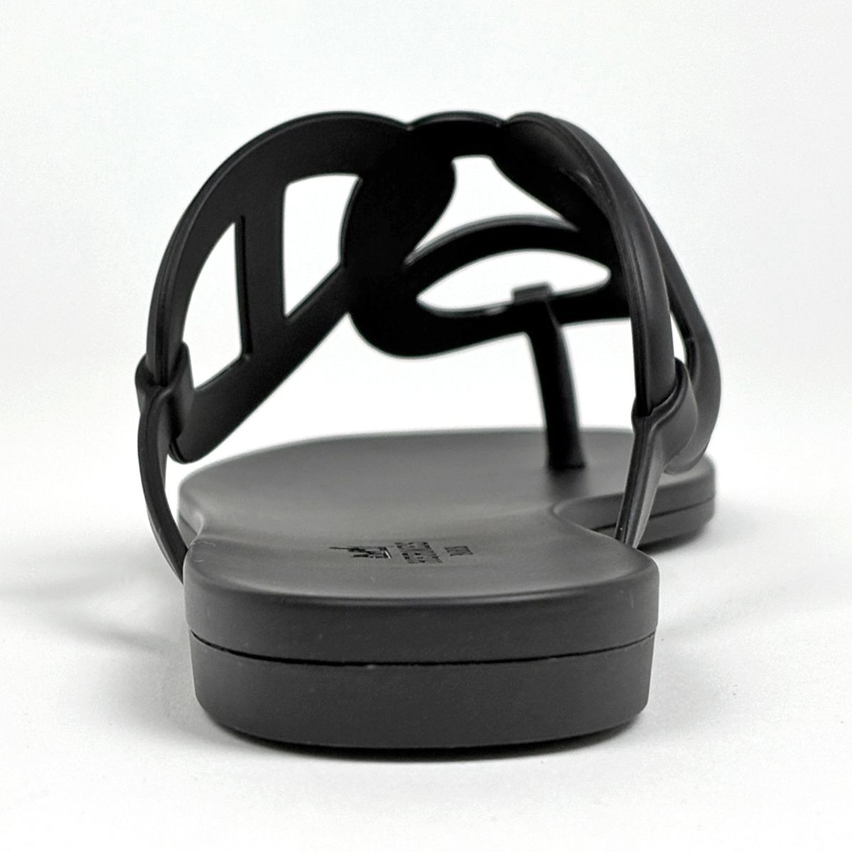 Hermes Egeri Flat Sandals Shoes Ruba Black — view 2