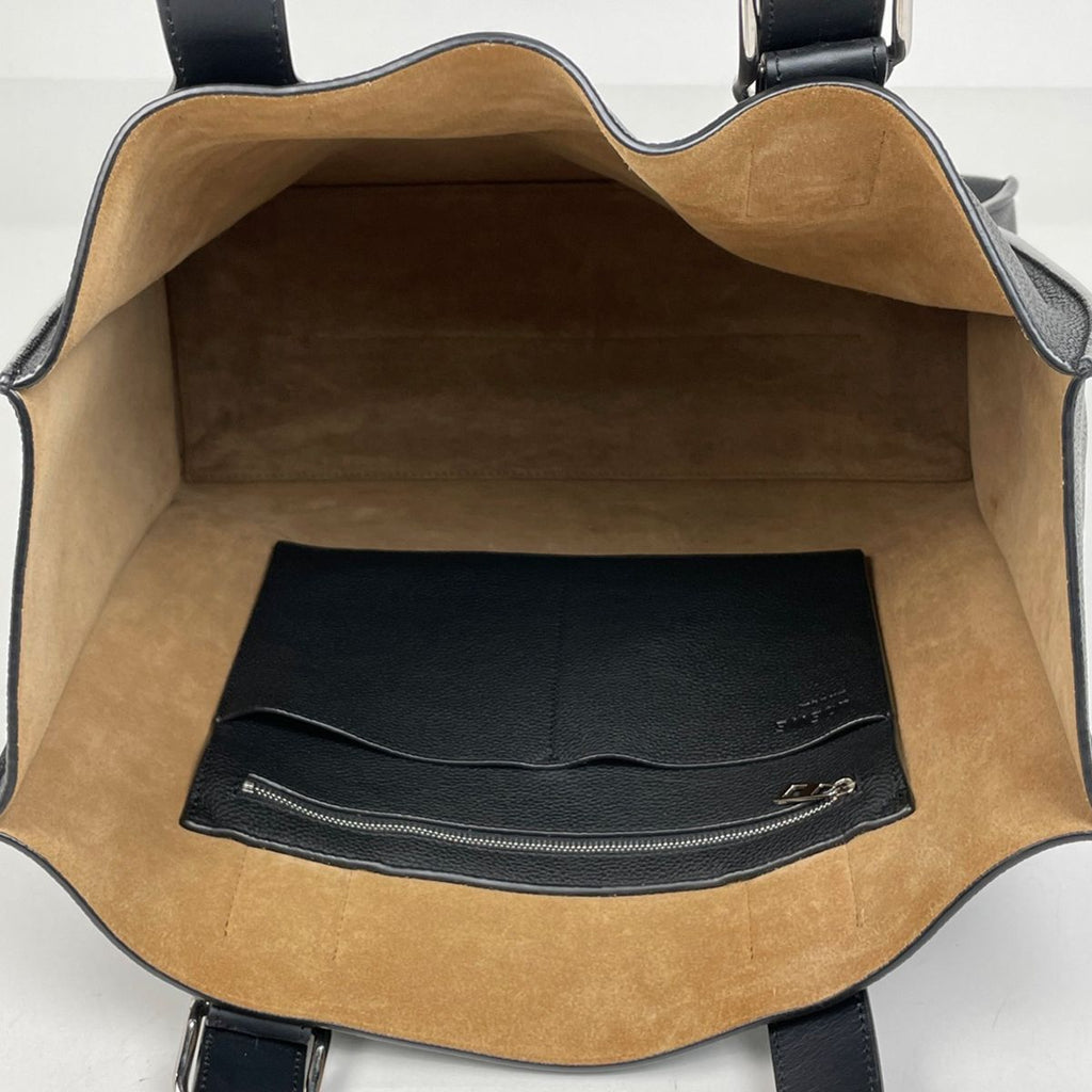 Loewe Anagram Buckle Horizontal Tote Leather Black — view 9