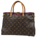 Louis Vuitton Pallas Shoulder Bag 2-Way Monogram Brown Aurore