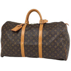 Louis Vuitton Keepall 50 Boston Bag Monogram Brown