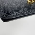 Gucci Logo Card Case Script Leather Black — view 3