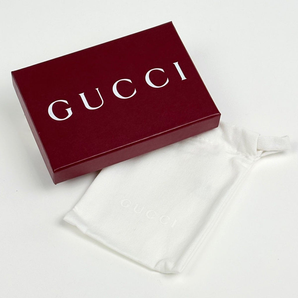 Gucci Logo Card Case Script Leather Black — view 7