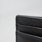 Gucci Logo Card Case Script Leather Black — view 5