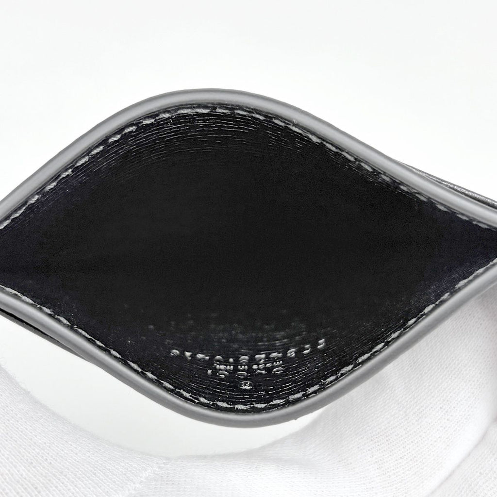 Gucci Logo Card Case Script Leather Black — view 6