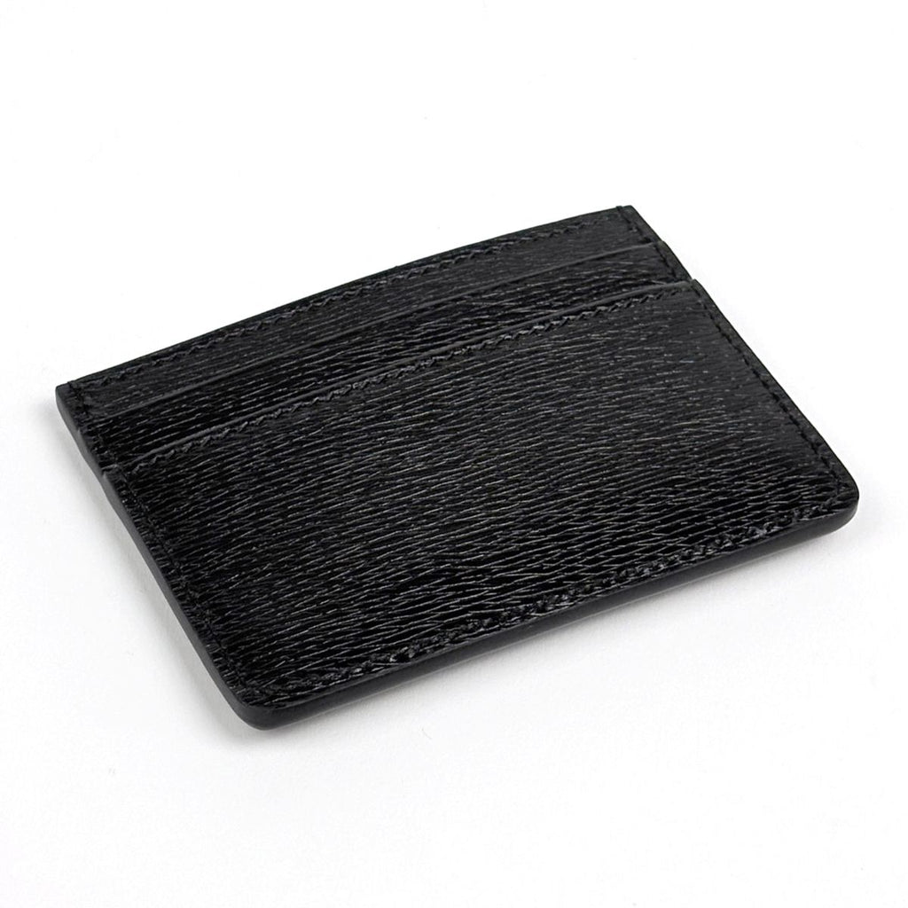 Gucci Logo Card Case Script Leather Black — view 2