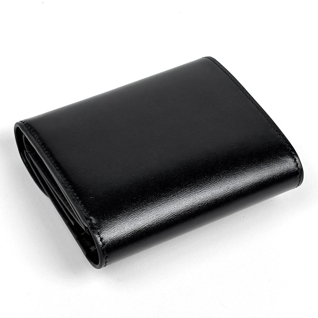 Celine Triomphe Trifold Wallet Leather Black — view 2