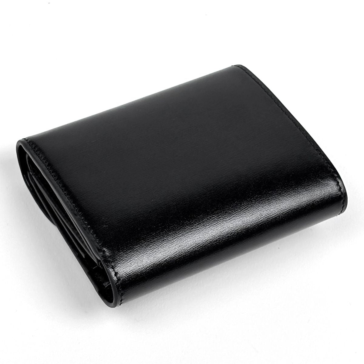 Celine Triomphe Trifold Wallet Leather Black — view 2