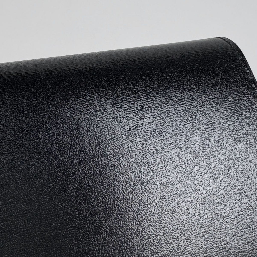 Celine Triomphe Trifold Wallet Leather Black — view 4