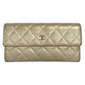 Chanel Wallet Quilted Gold Lambskin